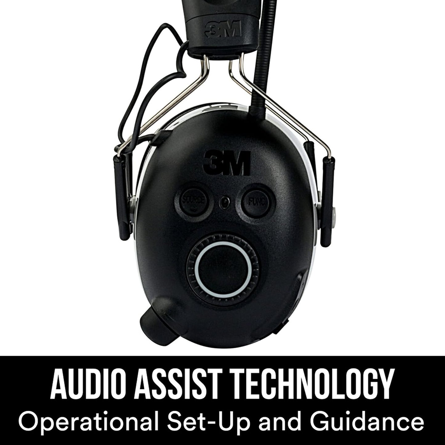 3m Worktunes Bluetooth Hearing Protection with Am/fm Radio, Black and Grey