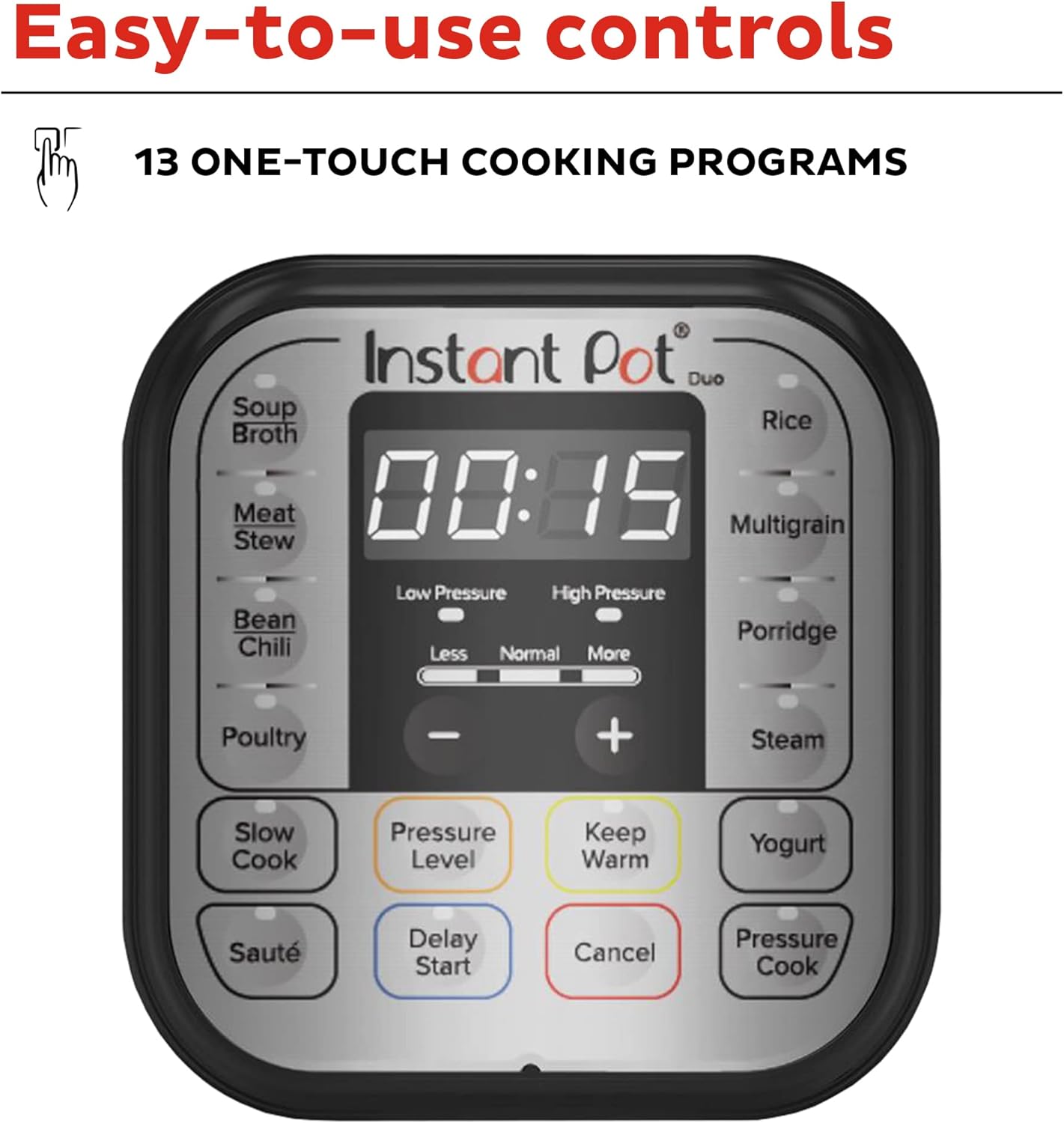 Instant Pot Duo 7-in-1 Electric Pressure Cooker, Slow Cooker, Rice Cooker, Steamer, Saute, Yogurt Maker, Warmer & Sterilizer, Includes App With Over 800 Recipes, Stainless Steel, 6 Quart