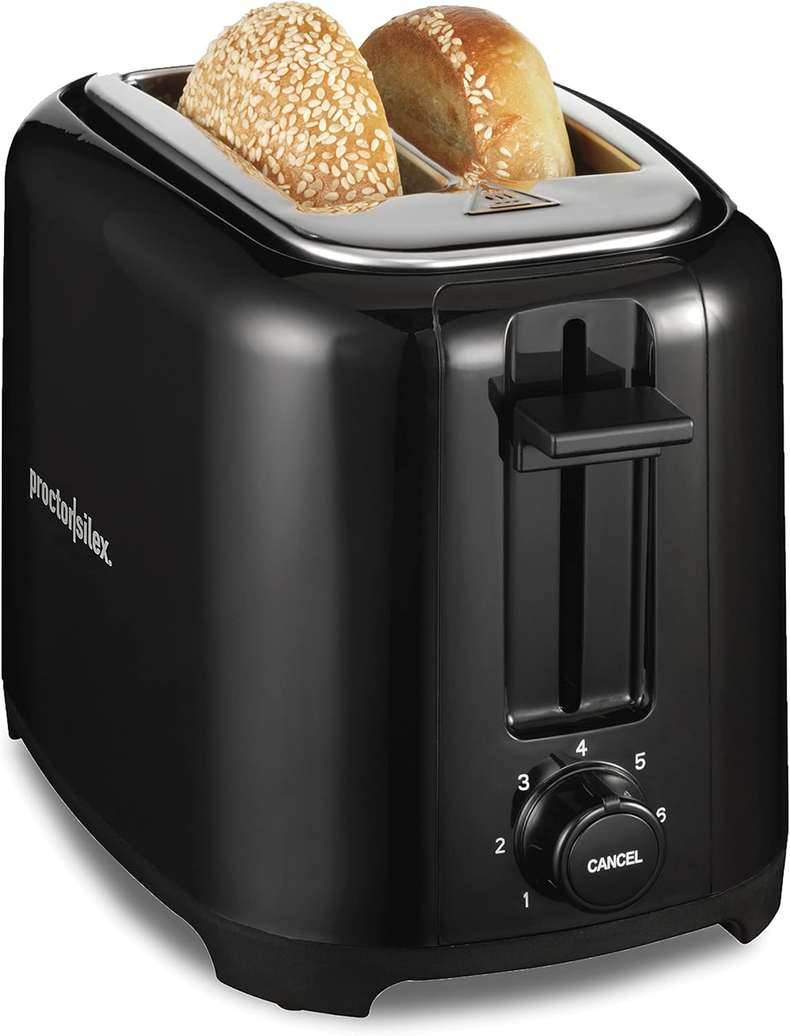 Proctor Silex 2-Slice Extra-Wide Slot Toaster with Cool Wall, Shade Selector, Toast Boost, Auto Shut-Off and Cancel Button, Black, 22215G