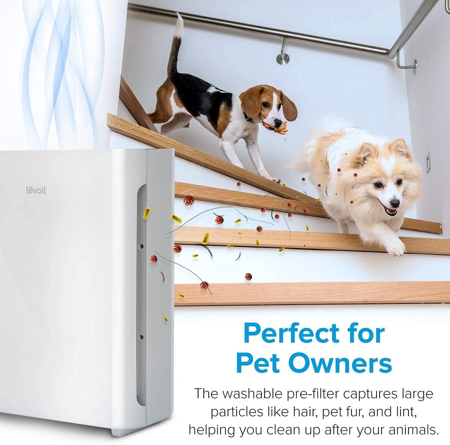 LEVOIT Air Purifiers for Home Large Room, H13 True HEPA Filter Air Purifier Removes 99.97% Pets Allergies , Dust, Smoke, Mold, Pollen, Quiet Odor Eliminator for Bedroom, Vital 100