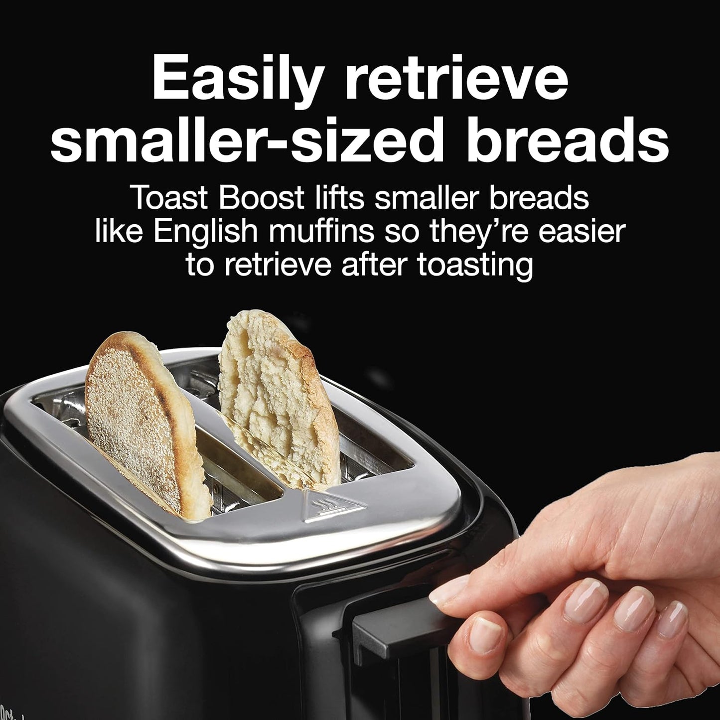 Proctor Silex 2-Slice Extra-Wide Slot Toaster with Cool Wall, Shade Selector, Toast Boost, Auto Shut-Off and Cancel Button, Black, 22215G