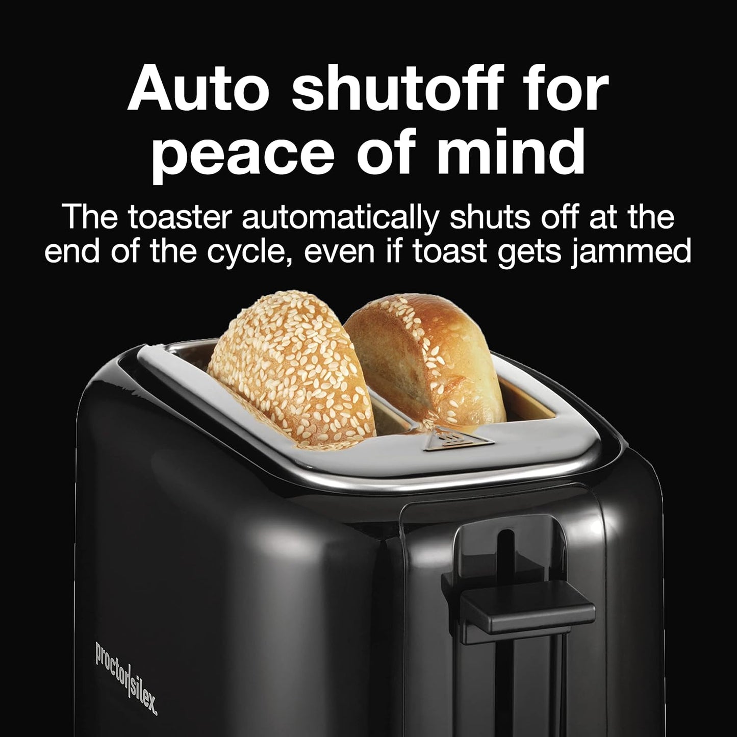 Proctor Silex 2-Slice Extra-Wide Slot Toaster with Cool Wall, Shade Selector, Toast Boost, Auto Shut-Off and Cancel Button, Black, 22215G