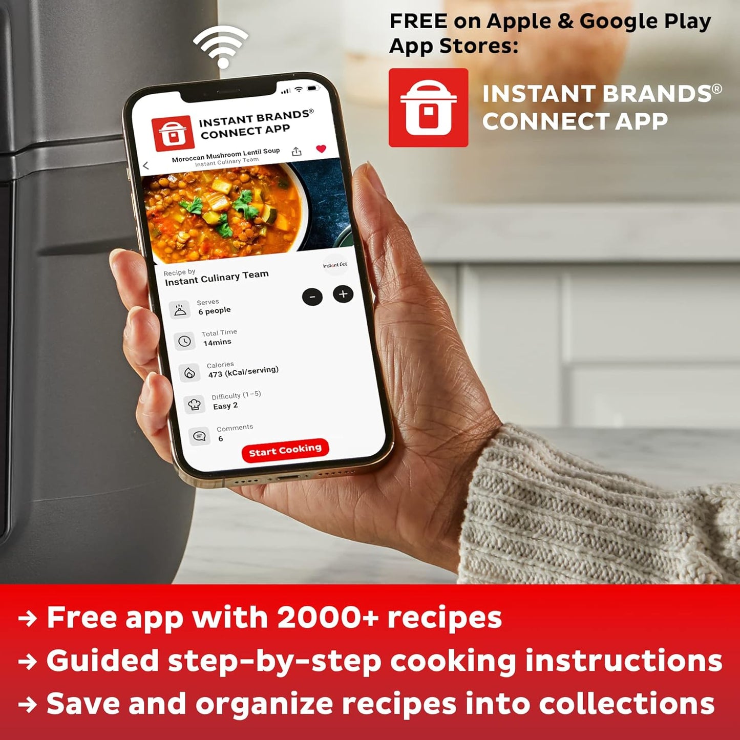 Instant Pot Duo 7-in-1 Electric Pressure Cooker, Slow Cooker, Rice Cooker, Steamer, Saute, Yogurt Maker, Warmer & Sterilizer, Includes App With Over 800 Recipes, Stainless Steel, 6 Quart
