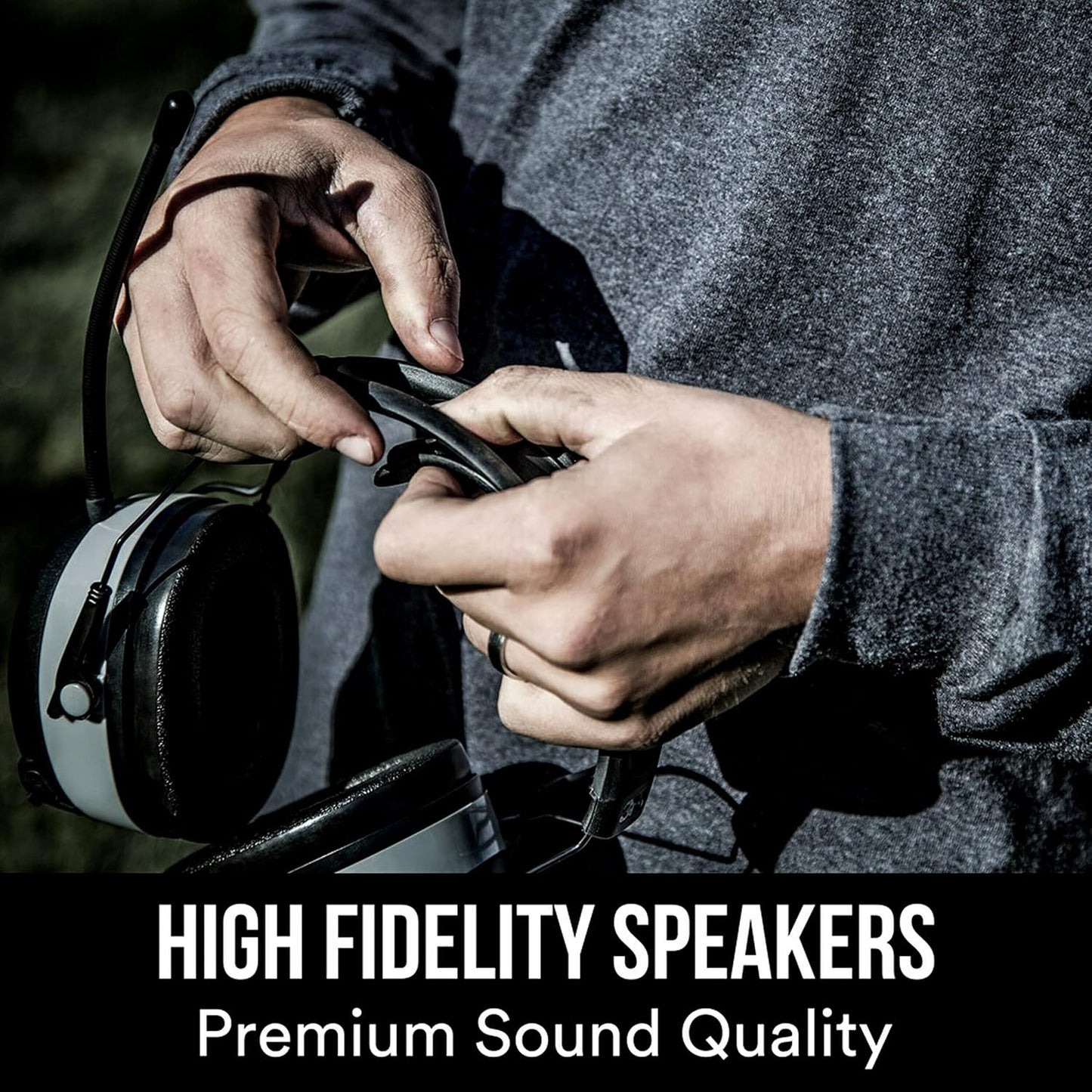 3m Worktunes Bluetooth Hearing Protection with Am/fm Radio, Black and Grey