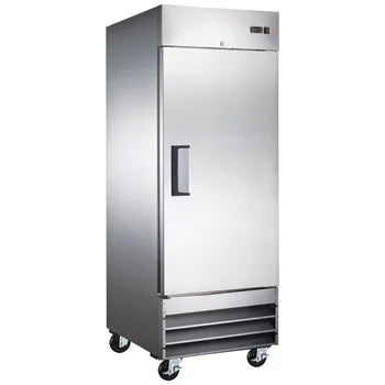 Eurodib 29 in. 23 cu ft. Stainless Steel Solid Door Freezer