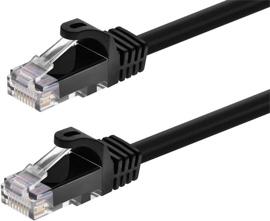 Monoprice Flexboot Cat6 Ethernet Patch Cable - Network Internet Cord - RJ45, Stranded, 550Mhz, UTP, Pure Bare Copper Wire, 24AWG, 30ft, Black