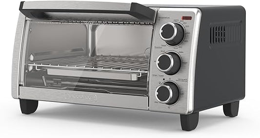 BLACK+DECKER 4-Slice Convection Oven, Stainless Steel, TO1313SBD