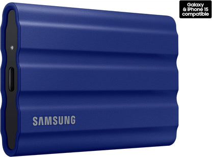 SAMSUNG T7 Shield 2TB, Portable SSD, up to 1050MB/s, USB 3.2 Gen2, Rugged, IP65 Rated, for Photographers, Content Creators and Gaming, External Solid State Drive (MU-PE2T0R/AM, 2022), Blue