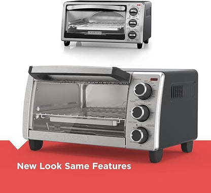 BLACK+DECKER 4-Slice Convection Oven, Stainless Steel, TO1313SBD