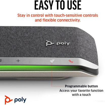 Poly Sync 40 Smart Speakerphone (Plantronics) - Flexible Workspaces - Connect to PC/Mac via USB-A or USB-C and Smartphones via Bluetooth - Works with Teams, Zoom – Amazon Exclusive