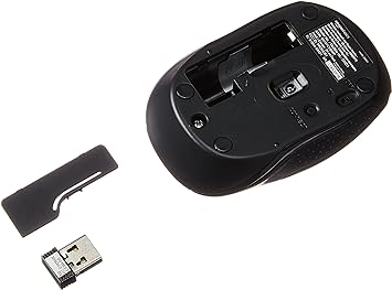 Amazon Basics Wireless Computer Keyboard and Mouse Combo - Quiet and Compact - US Layout (QWERTY)