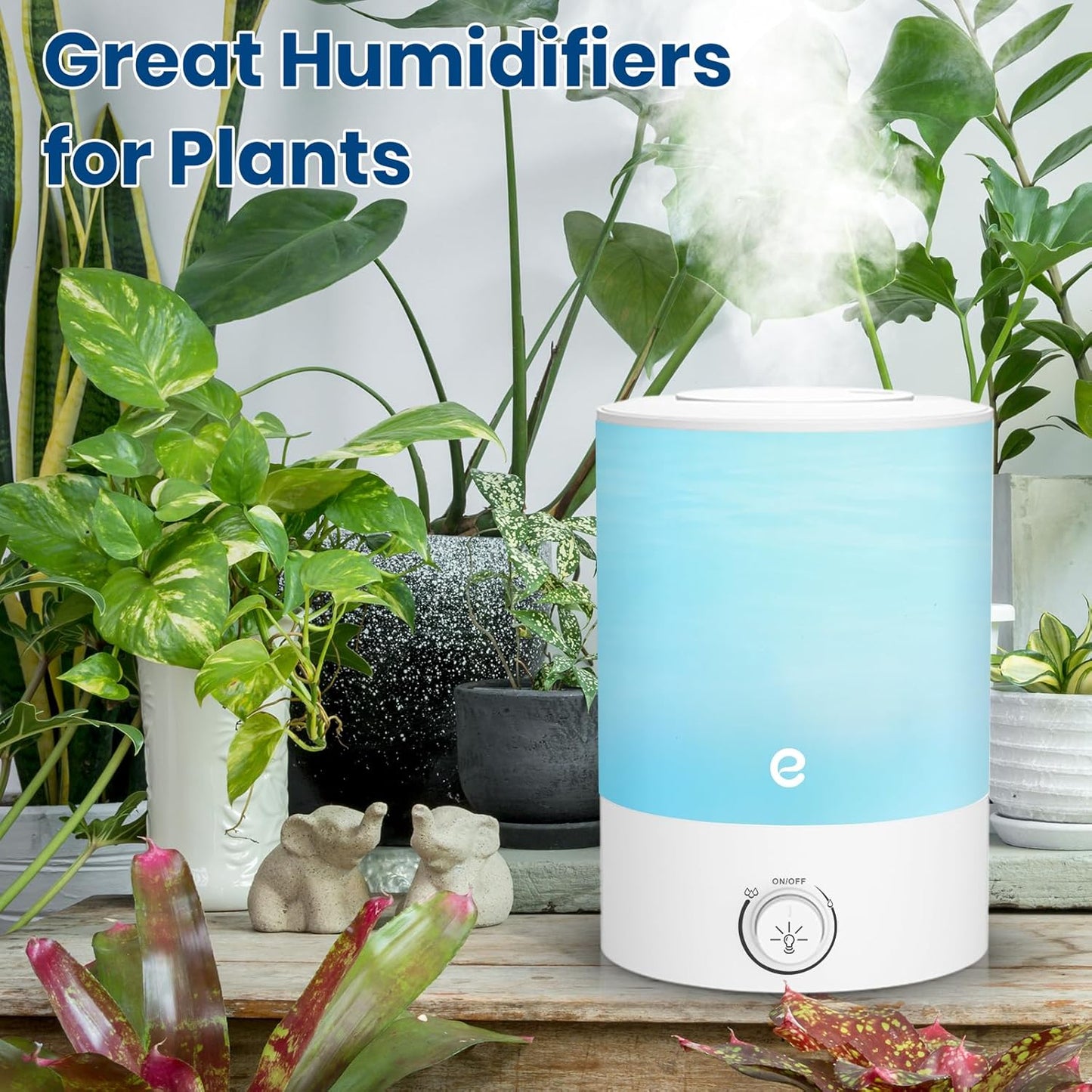 Humidifiers for Bedroom, Esemoil 2.5L Cool Mist Ultrasonic Air Humidifier with Top Fill & Quiet, 360° Nozzle, BPA Free, 25 Hour Diffuser with 8 Color Light & Auto Shut-off for Home Baby Nursery Plants