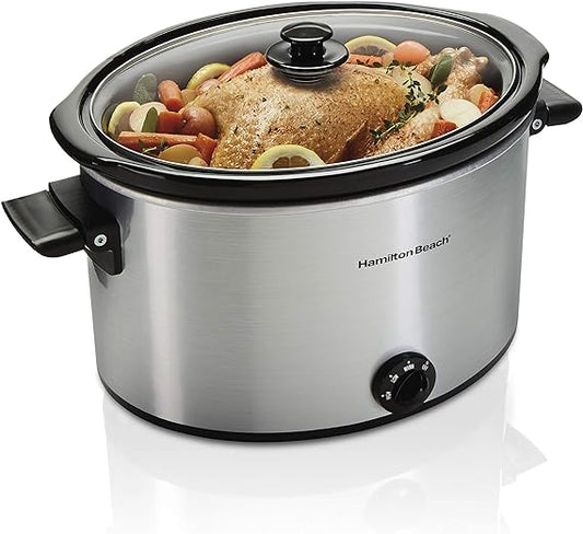 Hamilton Beach 10 Quart Slow Cooker, Stainless Steel, 33190F