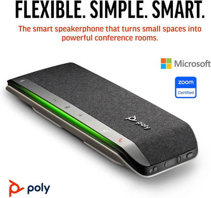 Poly Sync 40 Smart Speakerphone (Plantronics) - Flexible Workspaces - Connect to PC/Mac via USB-A or USB-C and Smartphones via Bluetooth - Works with Teams, Zoom – Amazon Exclusive