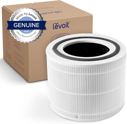 Levoit Core 300 Air Purifier Replacement Filter, 3-in-1 Pre-Filter, True HEPA Filter, High-Efficiency Activated Carbon Filter, Core 300-RF, White