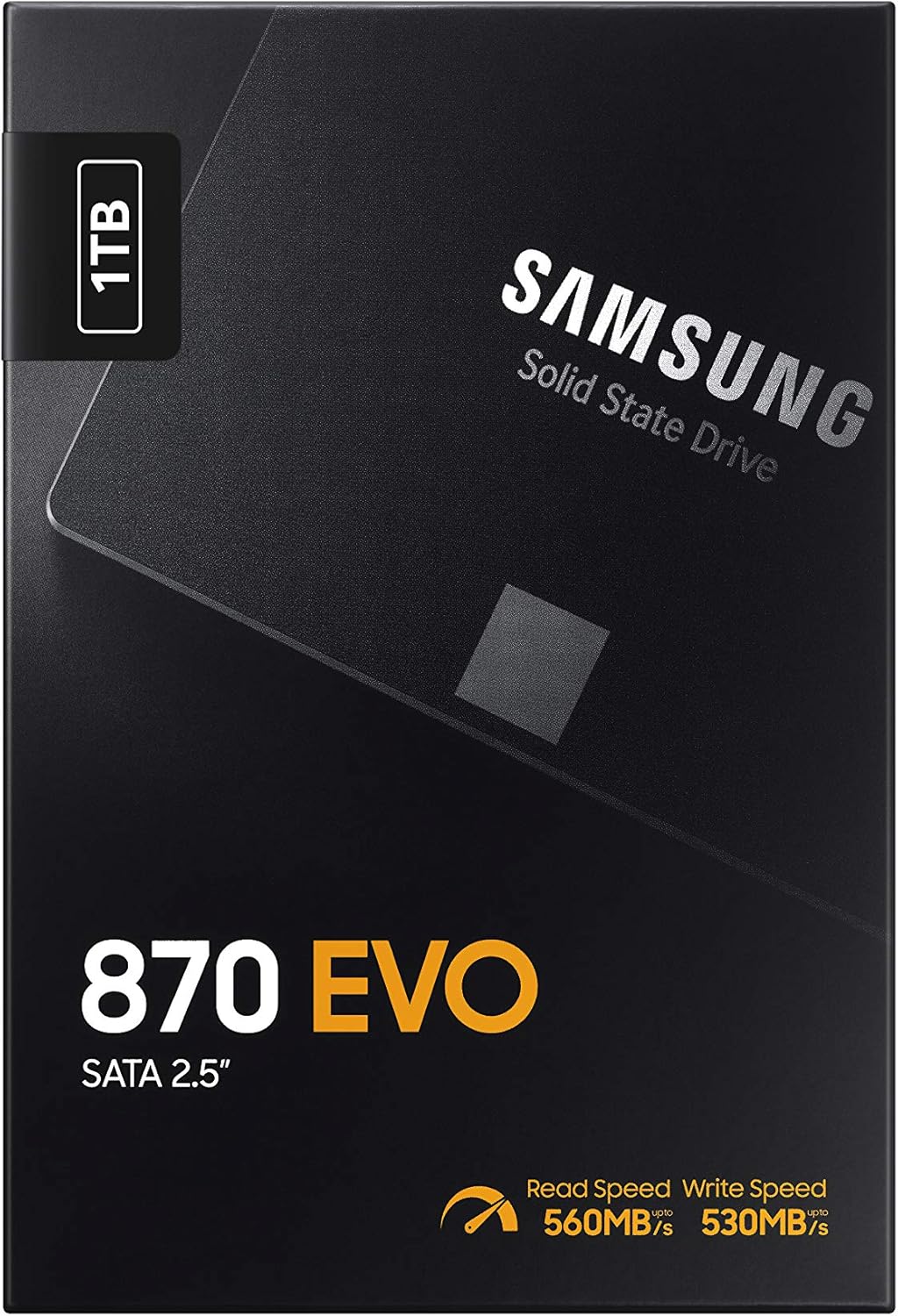 SAMSUNG 870 EVO SATA III SSD 1TB 2.5” Internal Solid State Drive, Upgrade PC or Laptop Memory and Storage for IT Pros, Creators, Everyday Users, MZ-77E1T0B/AM [Canada Version]