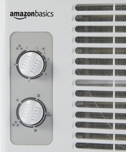 Amazon Basics Window-Mounted Air Conditioner with Mechanical Control - Cools 150 Square Feet, 5000 BTU, AC Unit