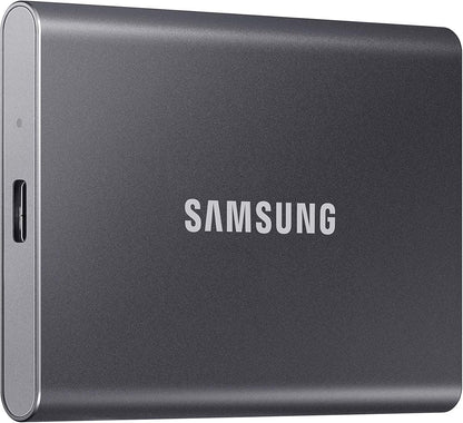 SAMSUNG T7 1TB, Portable SSD, Grey, up to 1050MB/s, USB 3.2 Gen2, Gaming, Students & Professionals, External Solid State Drive (MU-PC1T0T/AM), Grey [Canada Version]