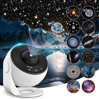 12-in-1 Planetarium Star Galaxy Projector, Realistic Sky Night Light