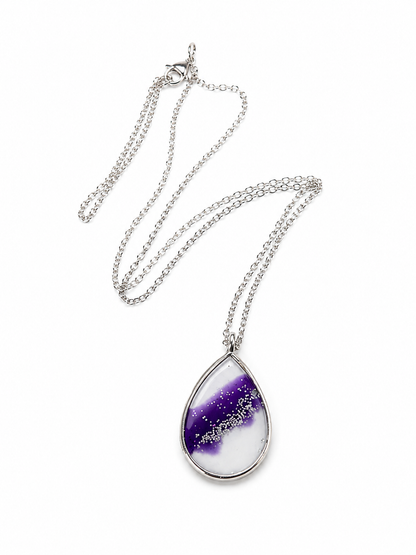 Amethyst Mist Teardrop Pendant
