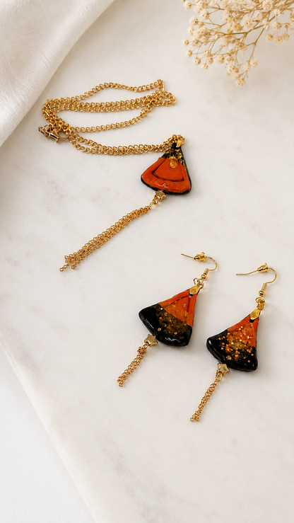 Ember Glow Necklace Set
