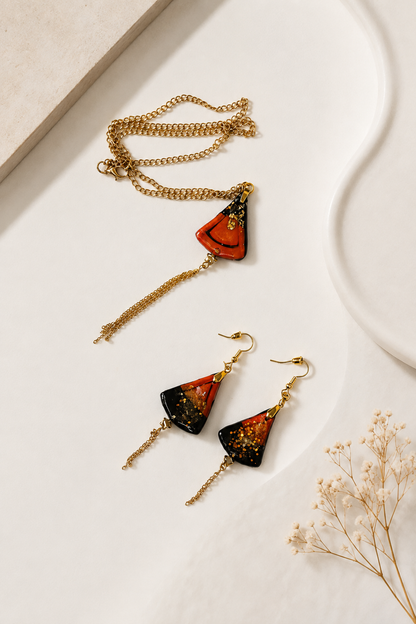 Ember Glow Necklace Set