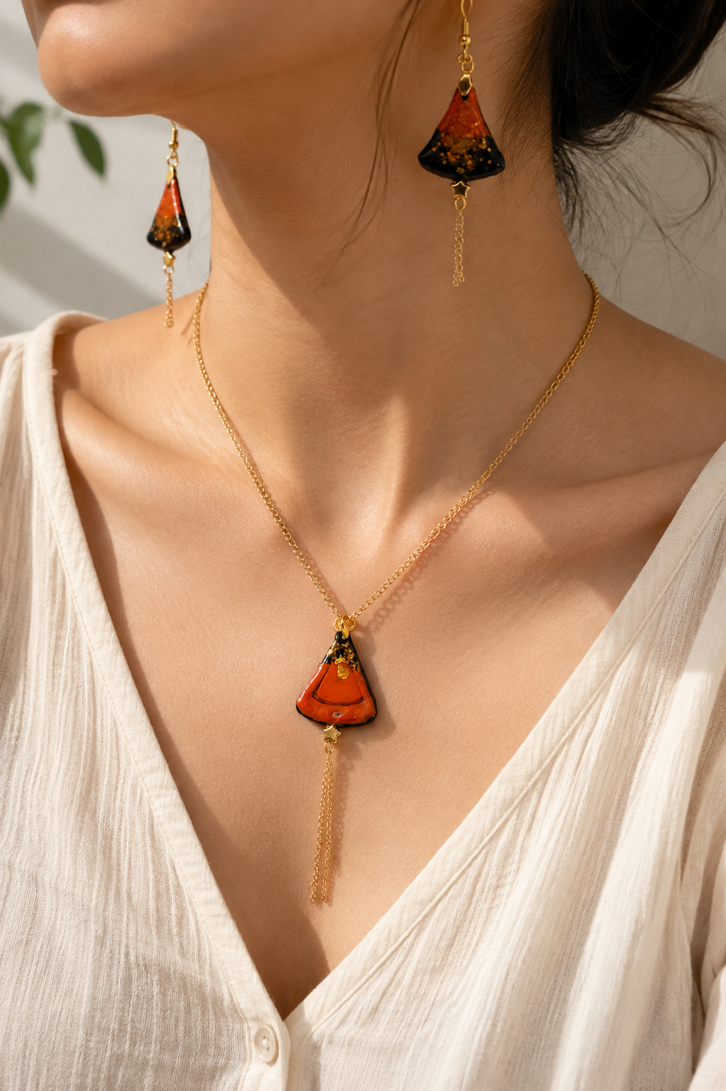Ember Glow Necklace Set