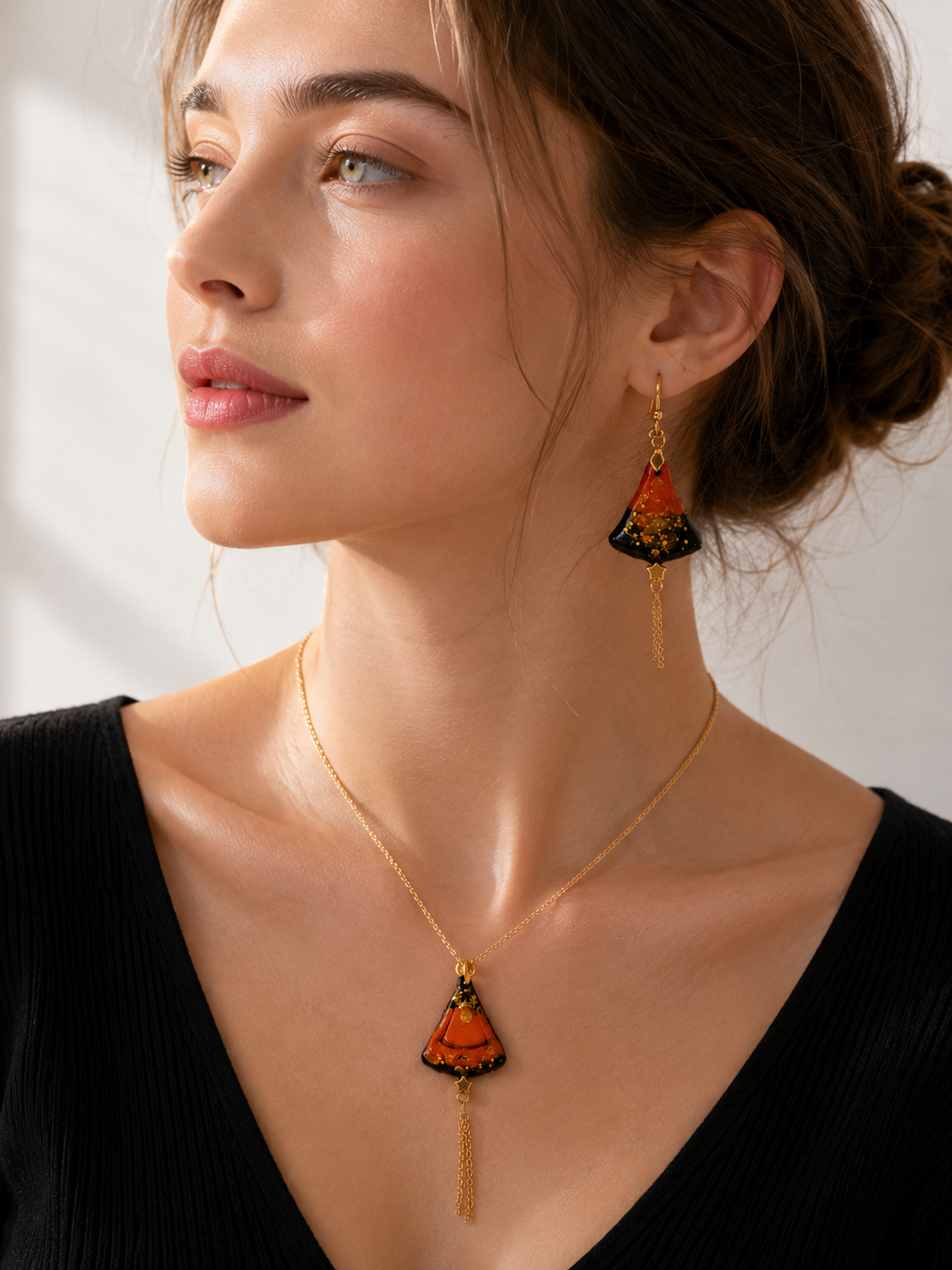 Ember Glow Necklace Set