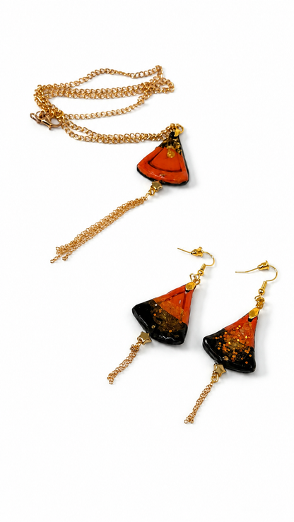 Ember Glow Necklace Set
