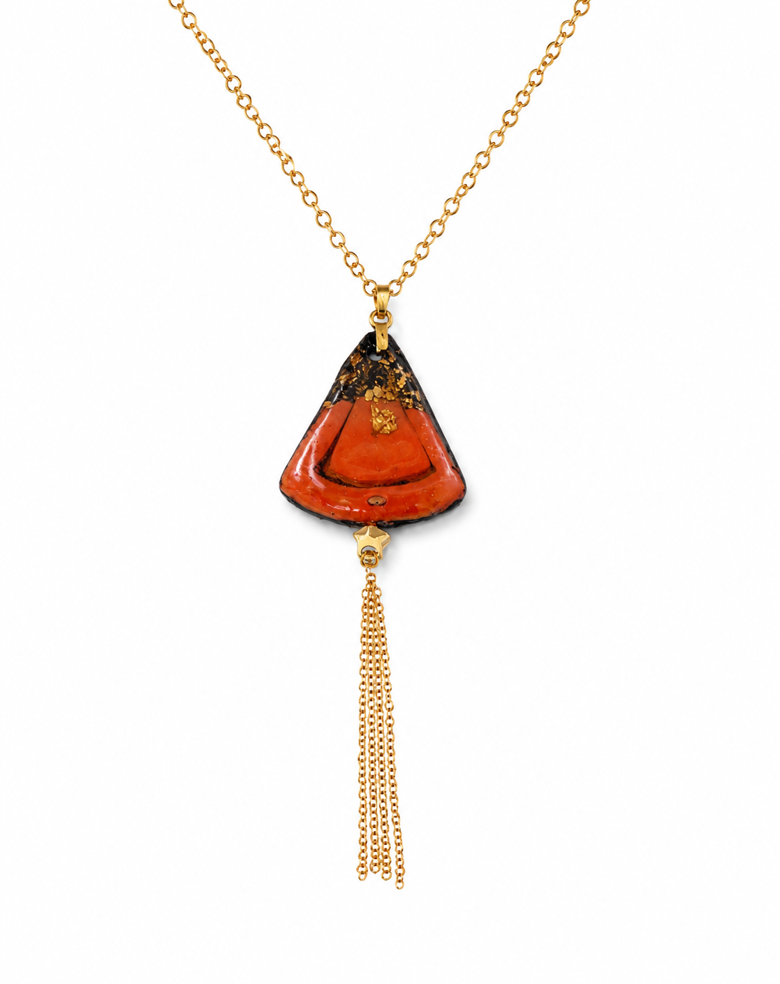 Ember Glow Tassel Pendant