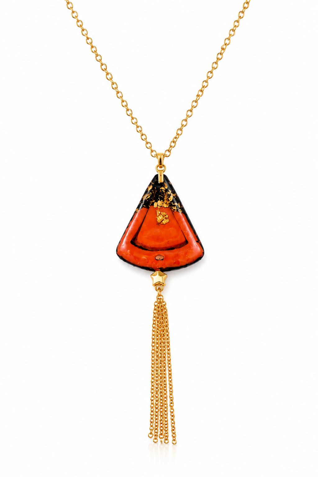 Ember Glow Tassel Pendant