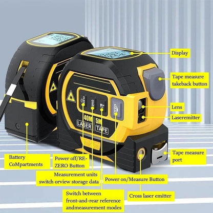 Tuwei 3-in-1 Infrared Laser Tape Measuring