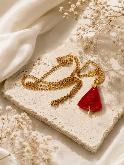 Ruby Petal Pendant