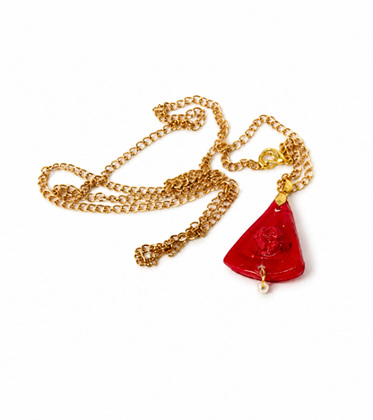 Ruby Petal Pendant