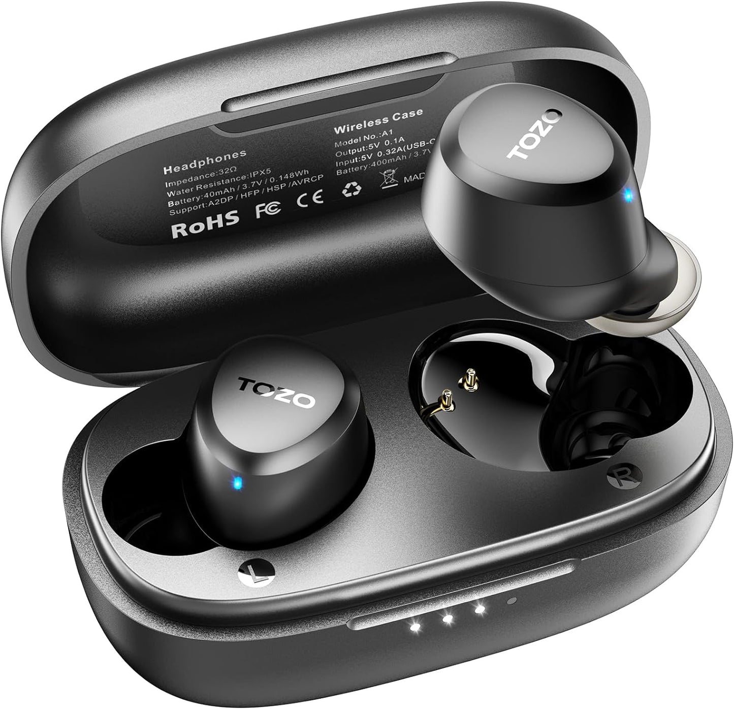 Lenovo LP5 Wireless Earbuds Bluetooth Bluetooth 5.3 - Lightweight In-Ear Headphones with Built-in Microphone, IPX5 Waterproof - Charging Case Included