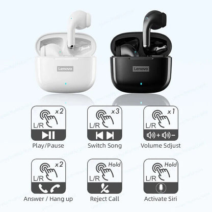 Lenovo LP40 True Wireless Bluetooth Earbuds with Touch Control